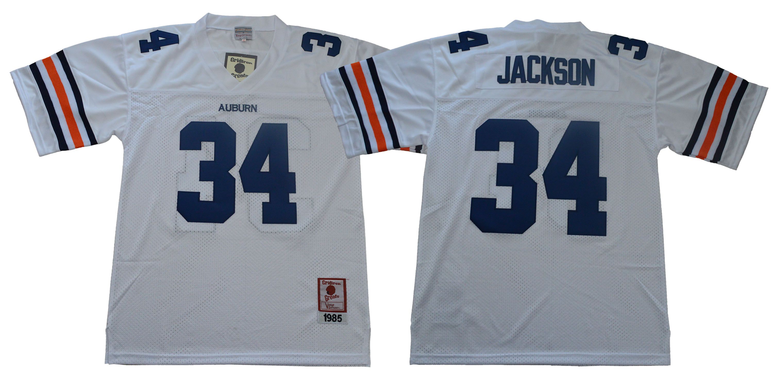 Men Auburn Tigers #34 Jackson White Throwback NCAA Jerseys